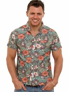 Native Youth Hibiscus Chambray Shirt