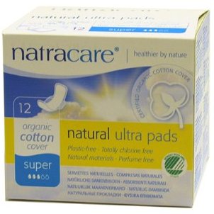 natracare Cotton Ultra Super Towels with Wings - 12