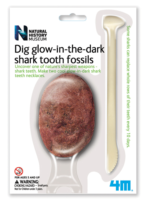 Natural History Museum Dig glow-in-the-dark Shark Tooth Fossils - Natural History Museum