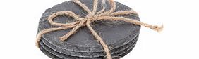Natural Life 4pc round slate coasters