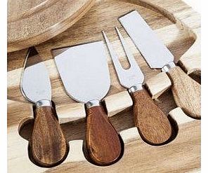 Natural Life NL84001 4pce Cheese Tool Set with Board