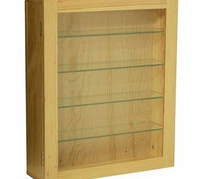 Natural Wood Effect Display Cabinet
