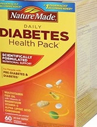 Nature Made Diabetes Health Packet - Multivitamin amp; Mineral Supplement - 60 Packets