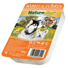 Naturediet Adult Dog Food with Rabbit, Turkey, Vegetables and#38; Rice 390gm