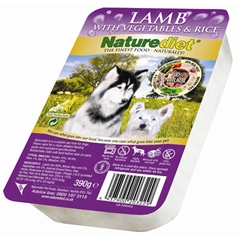 Naturediet Tray Adult Dog Food with Lamb, Vegetables and#38; Rice 390gm
