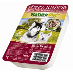 Naturediet Tray Puppy / Junior Dog Food with Chicken, Lamb, Vegetables and Rice 390gm