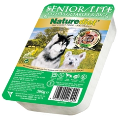 Naturediet Tray Senior / Light Dog Food with Rabbit, Turkey, Vegetables and Rice 390gm