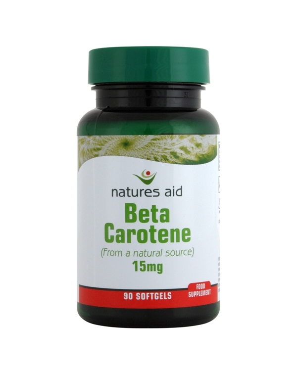 Natures-Aid Beta Carotene (Natural) 15mg. 90 Capsules.