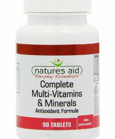 Natures Aid Complete Multi Vitamins and Minerals Tablets - Pack of 90 Tablets