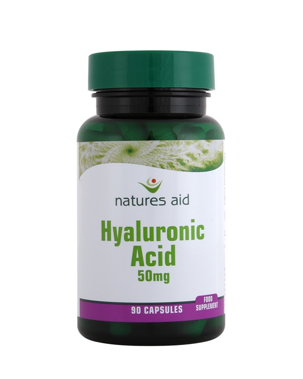 Natures-Aid Hyaluronic Acid 50mg. 90 Vegetarian Capsules.