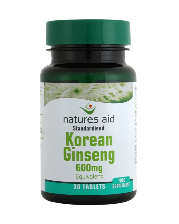 Natures-Aid Korean Ginseng 40mg (600mg equiv) 30 Tablets.