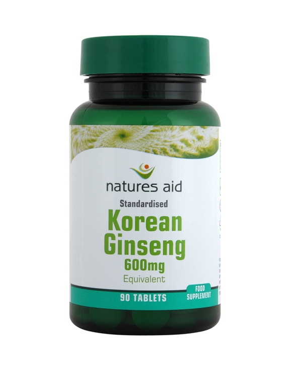 Natures-Aid Korean Ginseng 40mg (600mg equiv) 90 Tablets.