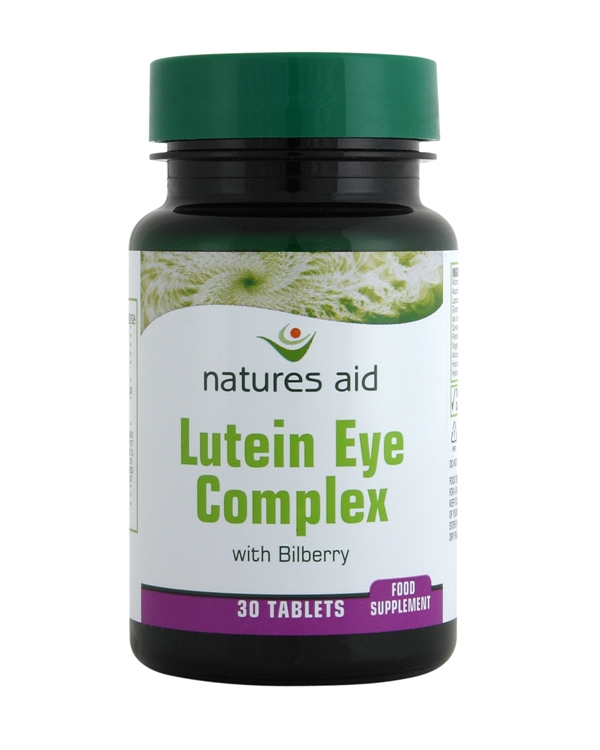 Natures-Aid Lutein Eye Complex with Bilberry. 30 Tablets.
