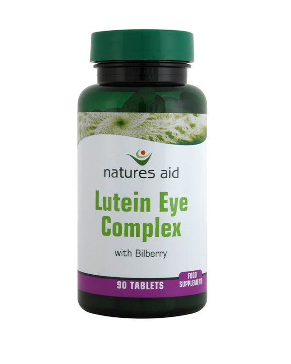 Natures-Aid Lutein Eye Complex with Bilberry. 90 Tablets.