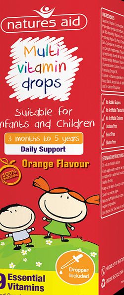 Natures Aid Multi Vitamin Drops Orange 50ml -