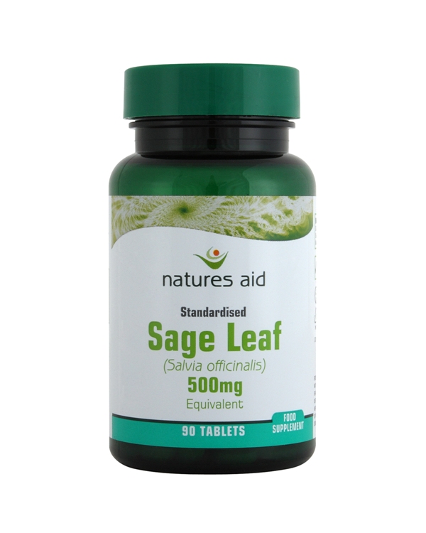 Natures-Aid Sage Leaf 50mg (500mg equiv) 90 Tablets.
