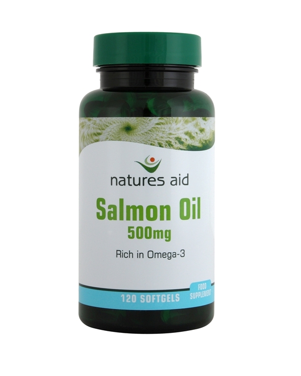 Natures-Aid Salmon Oil 500mg 120 Capsules.