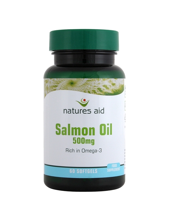 Natures-Aid Salmon Oil 500mg. 60 Capsules.