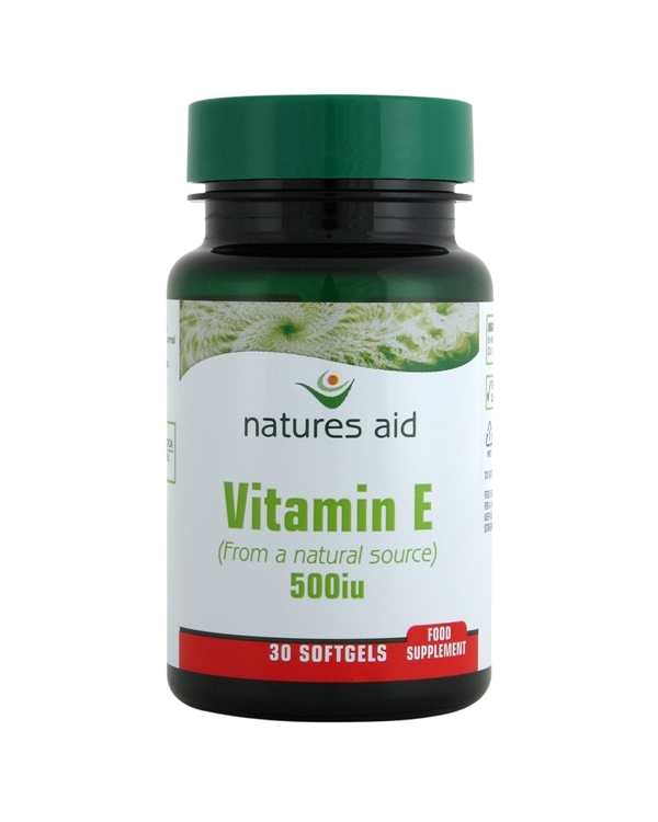 Natures-Aid Vitamin E (Natural) 500iu. 30 Capsules.