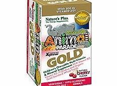 Natures Plus Animal Parade Gold, Childrens Chewable Multi-Vitamin amp; Mineral, Cherry Flavour, 120 Animals