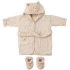 Natures Purest Bath Robe and Slippers (0-6 Months)