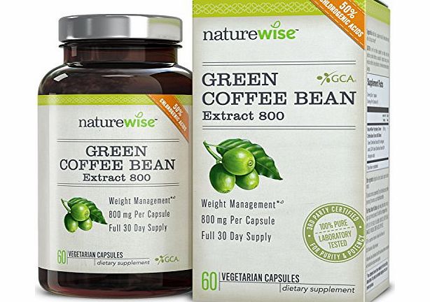 NatureWise Green Coffee Bean Extract 800 with GCA Natural Weight Loss Supplements, 60 Count Diet Pills