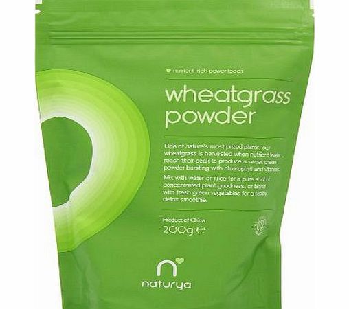 NATURYA  Organic Wheatgrass Powder 200 g Nutritional Power Food Pouch