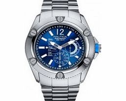 Nautica Mens Blue Silver Watch