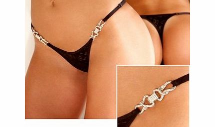 NBNA100 Sexy Front Clip Low Rise Thong Bikini Bottom Panty