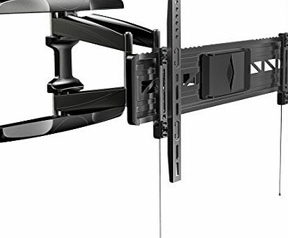 NBSilence Tilted Plasma Curved and Flat LCD LED HD TV Wall Mount Bracket Fit for 32``~65`` Max Support 99 lbs Weight (Full Motion R2 for Curved amp; Flat TV)