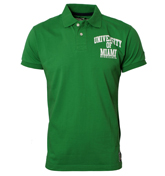 NCAA Green `Miami` Polo Shirt