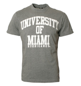 NCAA Grey `Miami` Vintage T-Shirt