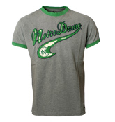 NCAA Grey `Notre Dame` Vintage T-Shirt