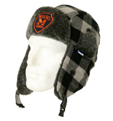 NCAA Miami Grey and Black Faux Fur Trapper Hat