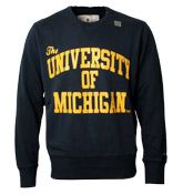NCAA Navy `Michigan` Sweatshirt