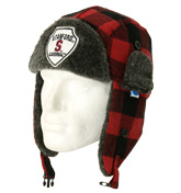 Stanford Red and Black Faux Fur Trapper Hat