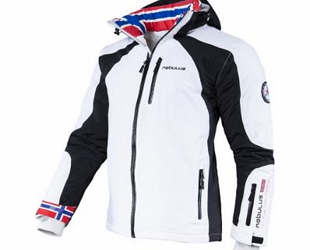 Mens High End Platinum Davos Ski/Snowboard/Winter Jacket - White, X-Large