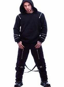 Necessary Evil Gothic Mens Lothur Zip Hoody - Large