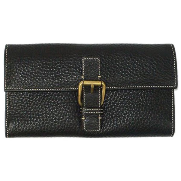 Neesh Large Keira Black Tumbled Wallet by