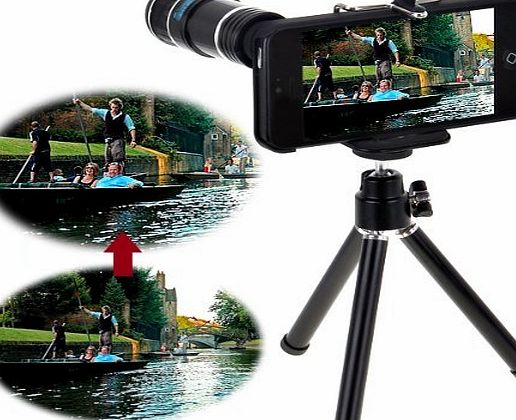 Neewer 12X Optical Zoom Telescope Camera Lens   Tripod   Case For Apple iPhone 5 5G