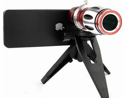 Neewer 17x Optical Zoom Aluminum Telephoto Telescope Camera Lens   Tripod   Case For Apple iPhone 5S