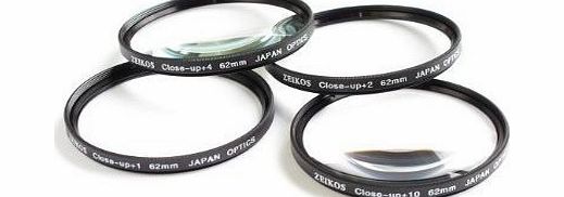 Neewer 4Pc Round Close-Up Macro Zoom Lenses For All 62Mm Camera Brands