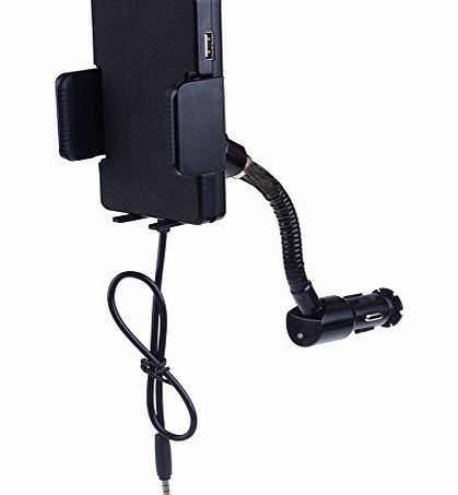 5V/1A Handsfree All-in-One FM Transmitter with Car Charger Cigarette Lighter for Apple iPod iTouch 5/iPhone 6/6+/5/5S/5C/4/4S Samsung Galaxy S5/SV/i9600 S4/i9500 S3/i9300 Galaxy Note 3/Note 4/