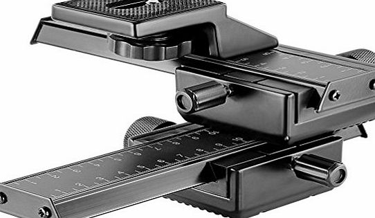 Neewer Pro(Pro Version of Neewer Product) 4 Way Macro Focusing Focus Rail Slider /Close-up Shooting for Canon Nikon Pentax Olympus Sony Samsung and Other Digital SLR Camera and DC with Standard 1/4`` S