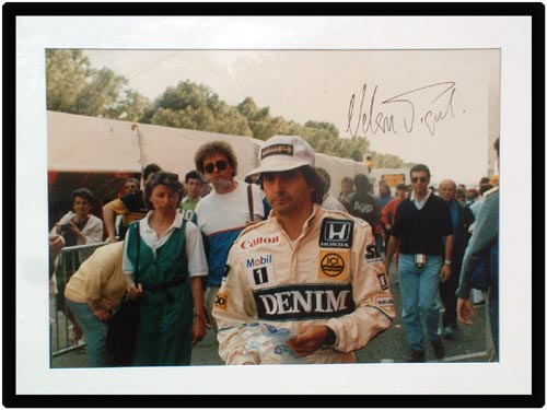Nelson Piquet - large signed and framed photo