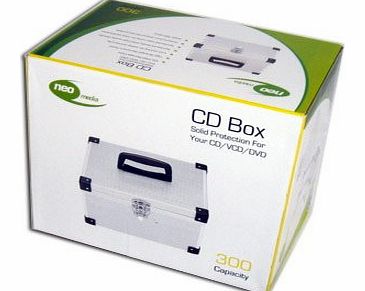 Aluminium CD or DVD Storage Box with sleeves holds upto 300 disks