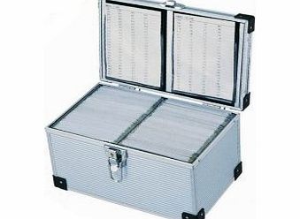 Neo Media Aluminium CD or DVD Storage Box with sleeves holds upto 200 disks