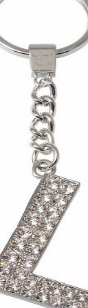 Neoglory Initial L Crystal Rhinestone Diamnate Keyring Bag charm