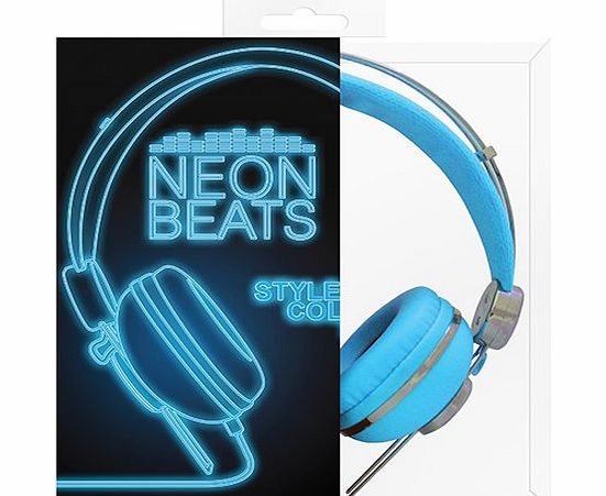 Neon Beats Headphones Earphones DJ Stereo High Definition HD Sound amp; Bass Lightweight Portable Over Ear Headphones with Microphone Hands Free iPad iPhone iPod CD MP3 Mobile Smart Phone 3.5mm Jack