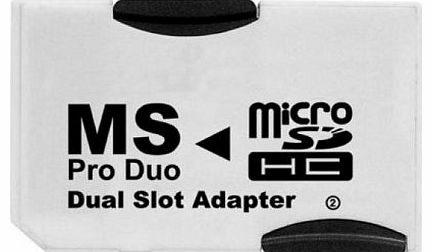  MicroSD to Memory Stick PRO Duo Dual slot adapter (microSD/microSDHC)